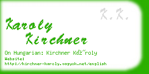 karoly kirchner business card